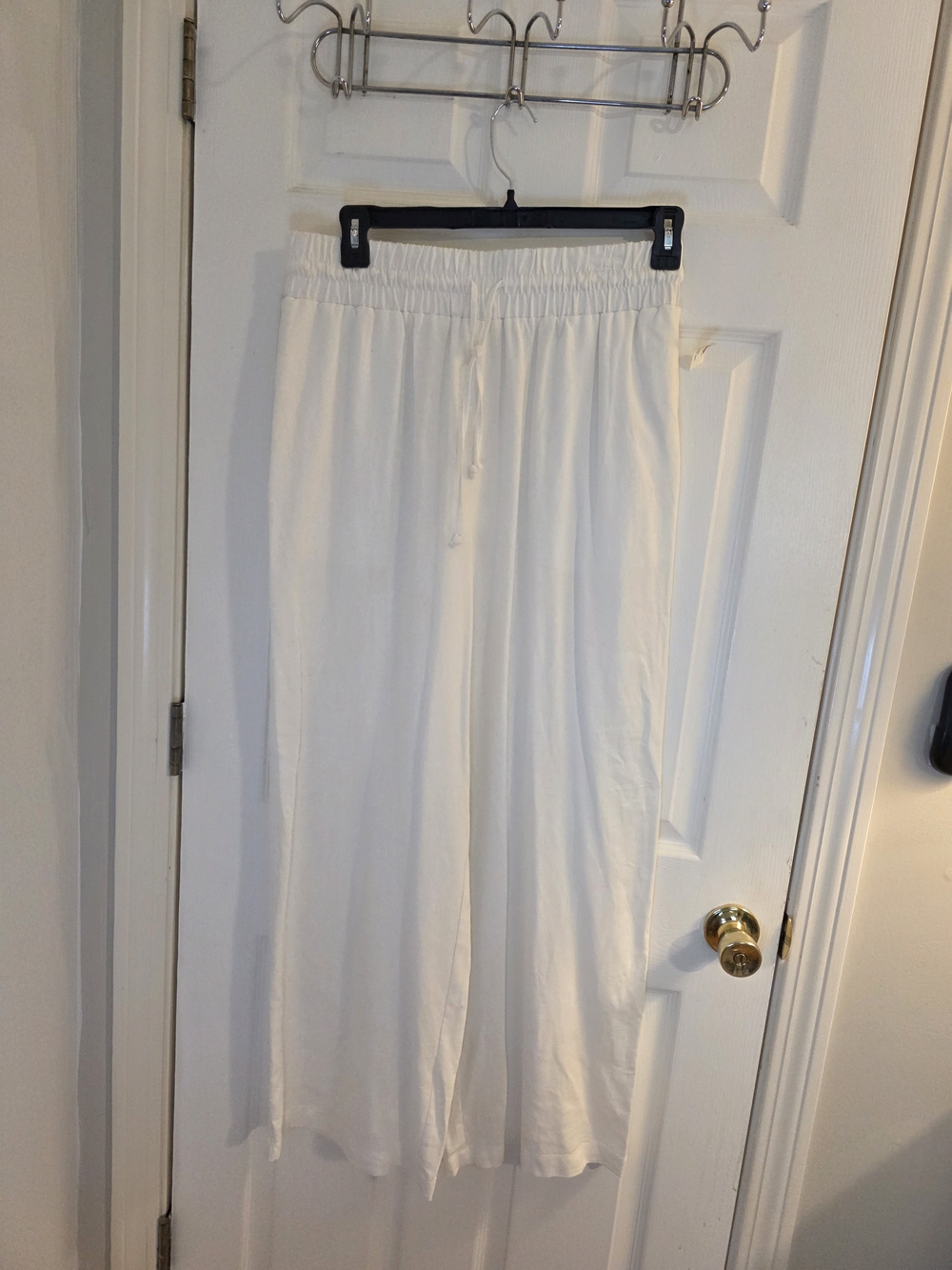 Marled Natural Combo Elastic-Waist Pull-On Pants